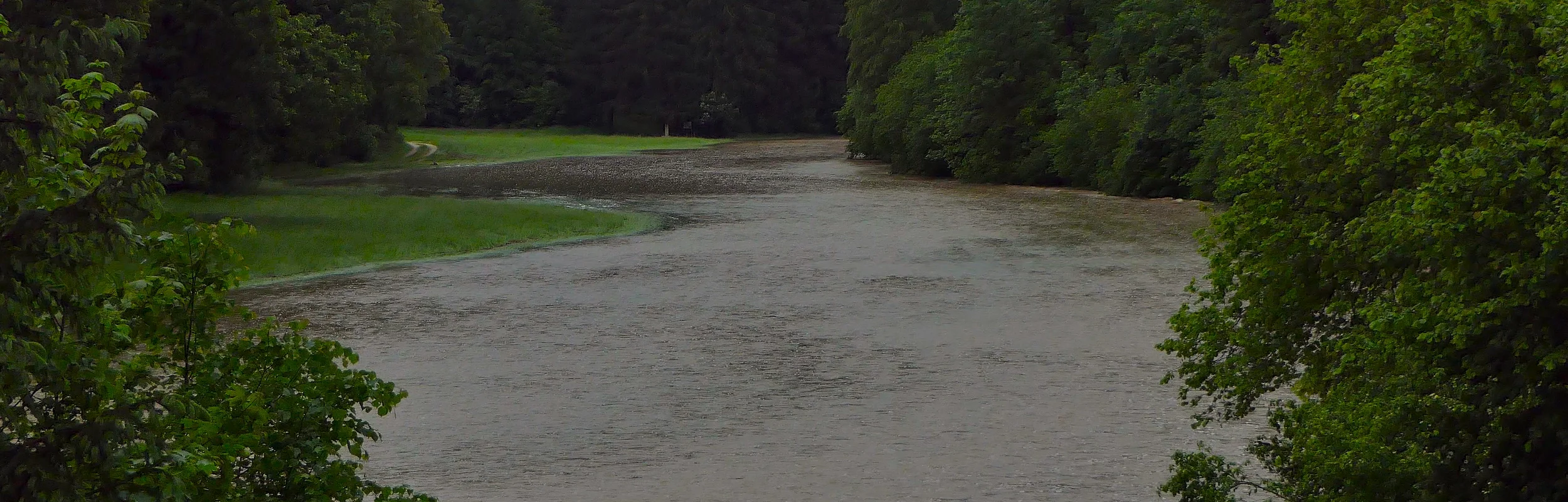 Gailachtal bei Hochwasser